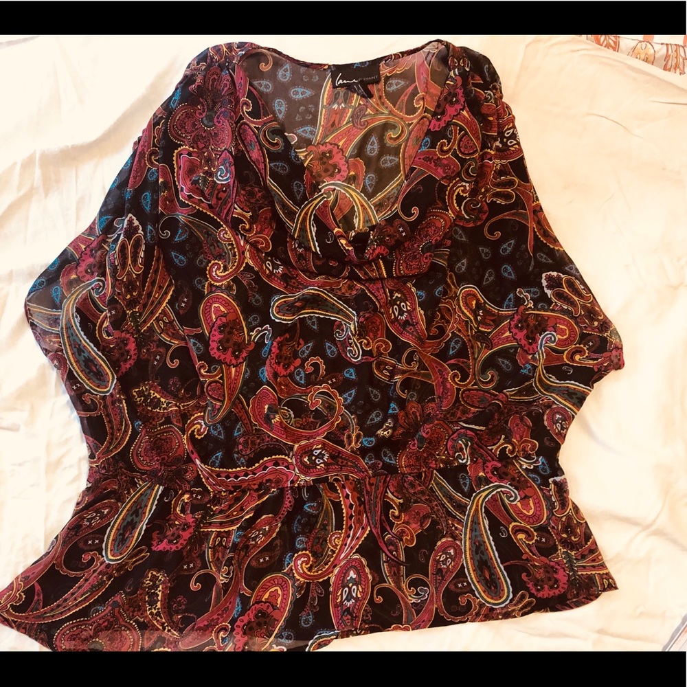Dolman sleeve sheer top 22/24